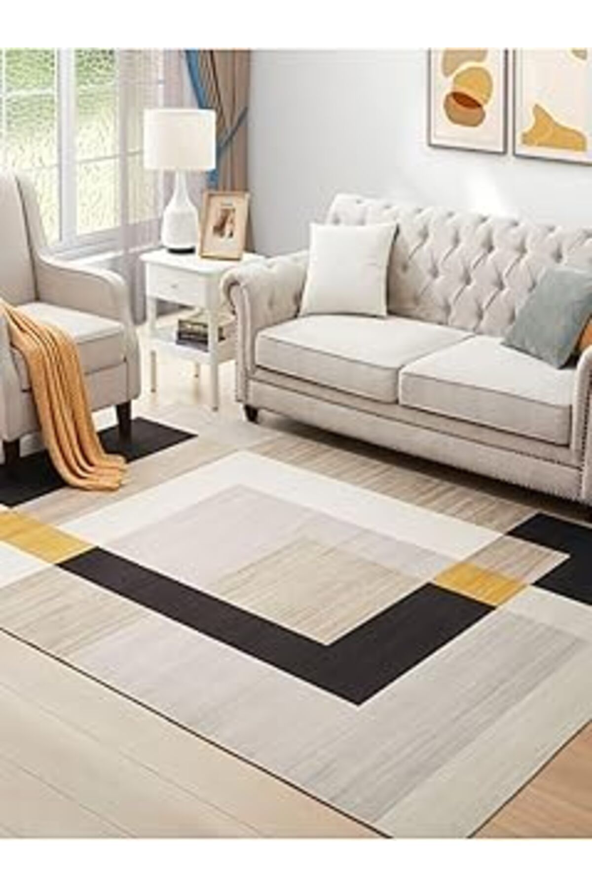 ASİTAN Yeni Model Dekoratif Halı Geometrik Sade Desen Mir-02 60x100mir0211