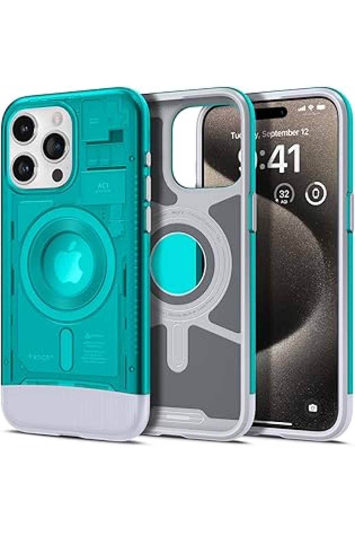 Mu Art Ahşap Iphone 15 Pro Max Kılıf Classic C1 Imac G3 Design Magfit Magsafe Özellikli Bondi Blue - Acs06608