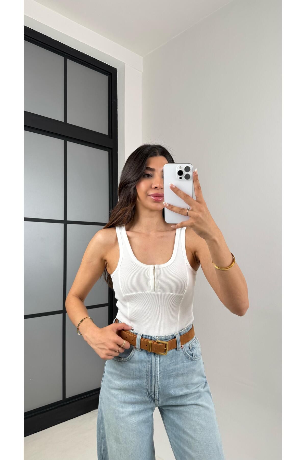 Gaus Beyaz Basic Atlet Gaus00563
