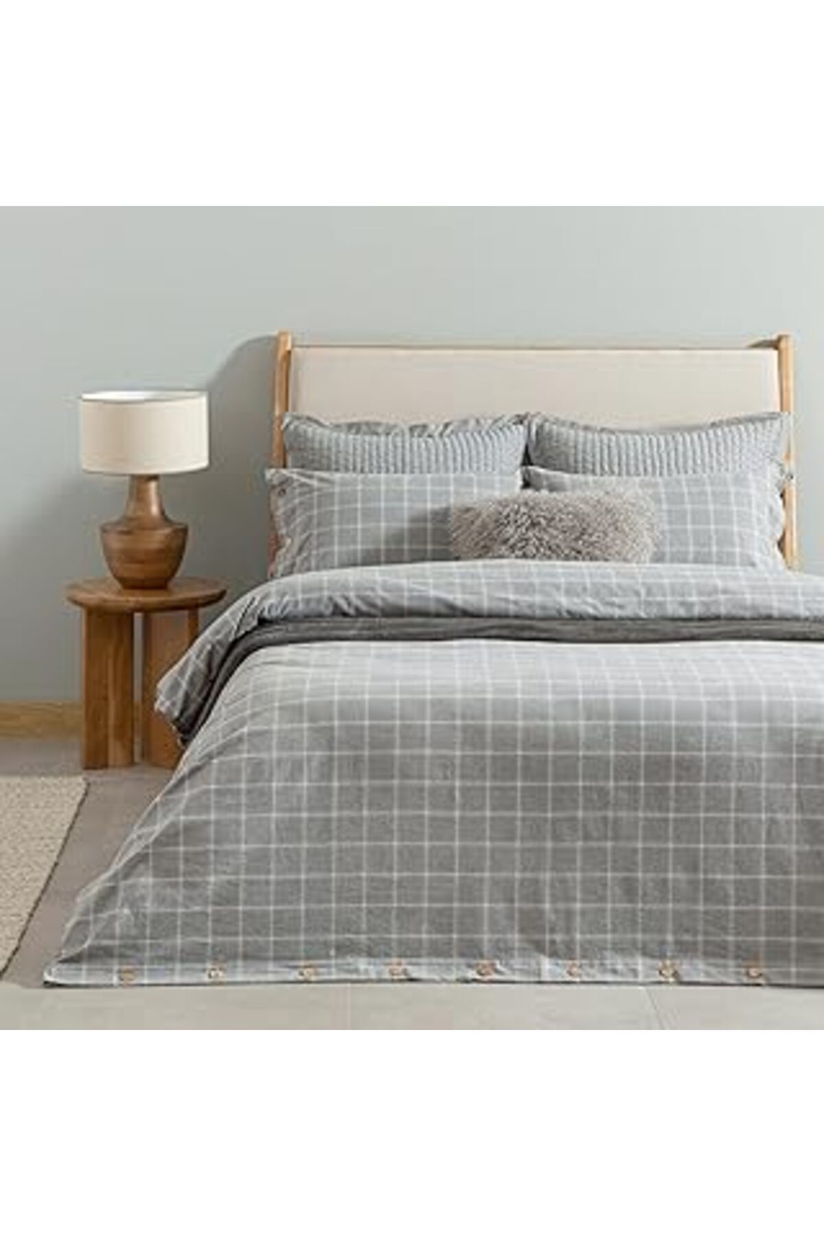 ASİTAN Chakrapedrada Nevresim Seti Ekstra King Size 260X220 Cm Gri