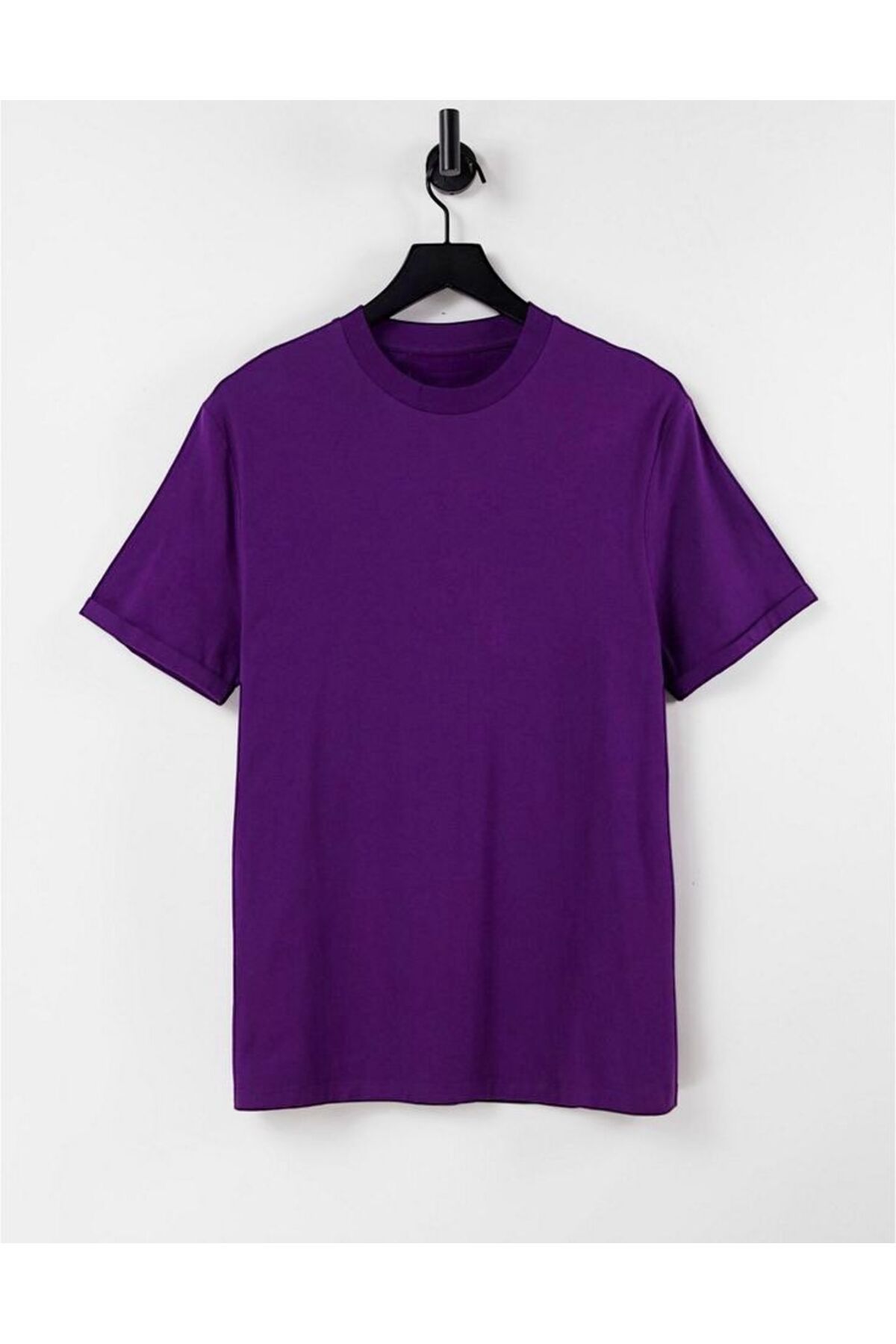 FİTGO Kadın Mor Slim Fit T-Shirt