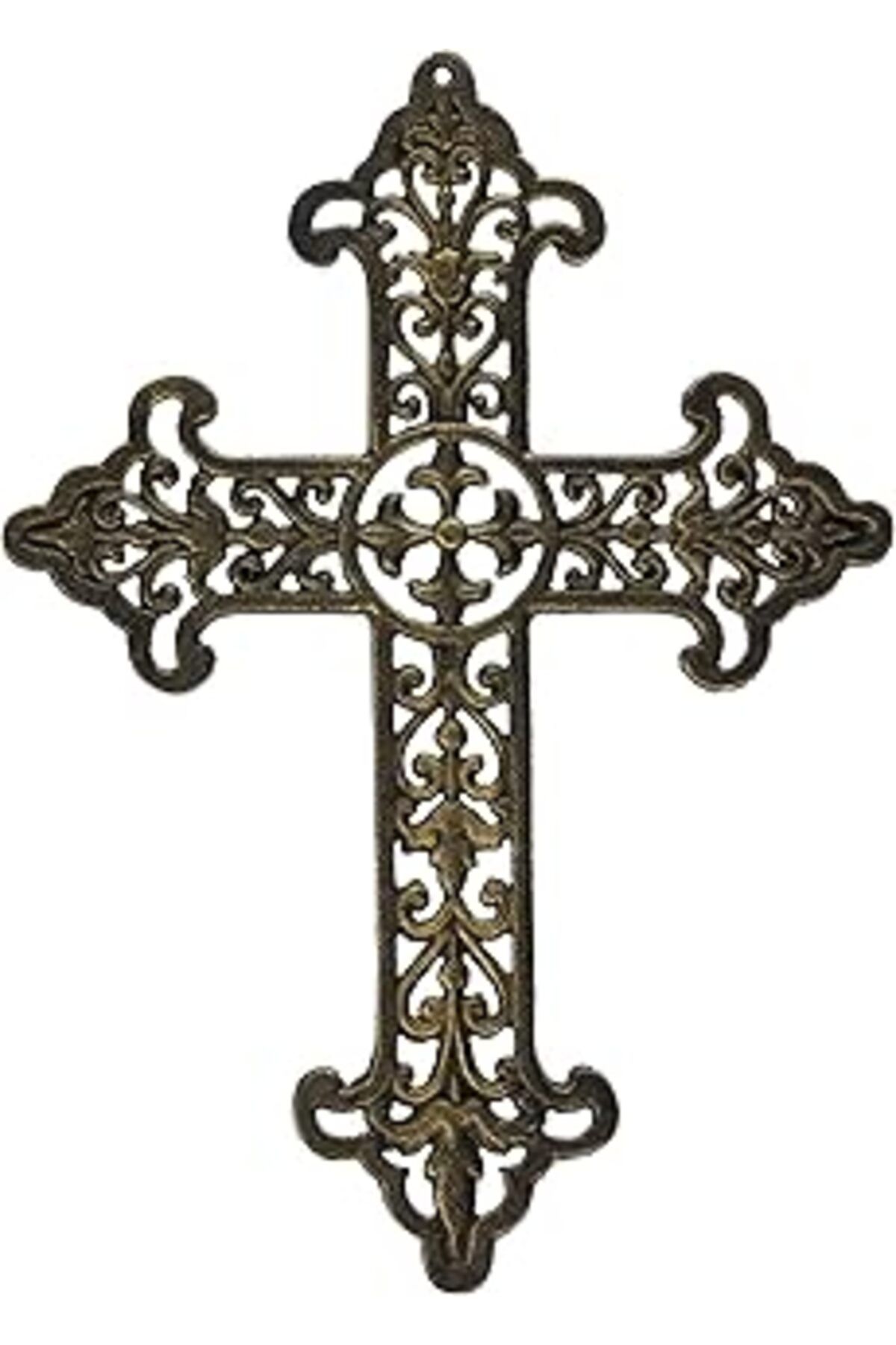 ASİTAN Design Toscano Sp13566 Fleur De Lis Cross,Bronz
