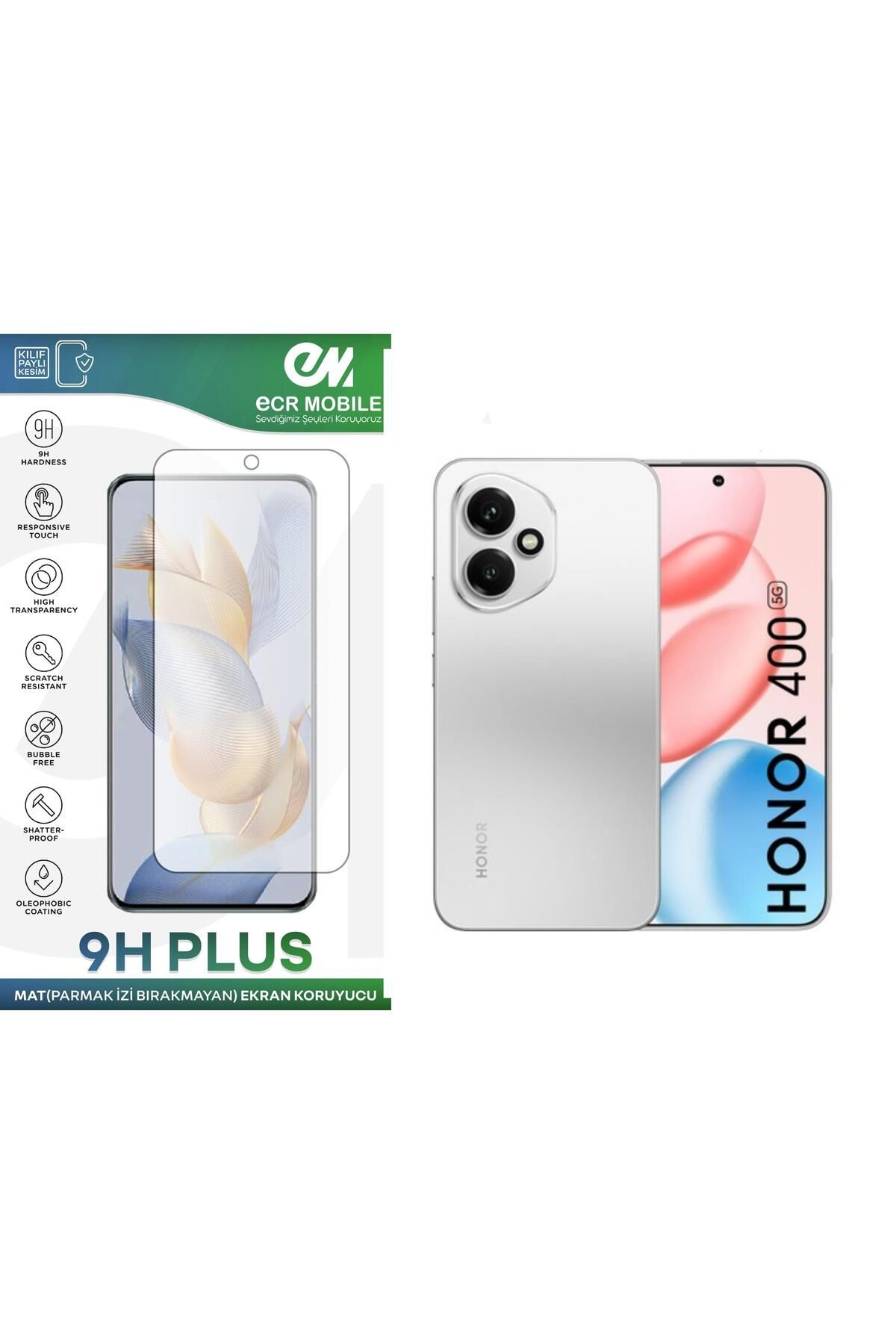 Ecr Mobile Honor 400 Ekran Koruyucu MAT Parmak İzi Bırakmayan Uyumlu Esnek Nano Kırılmayan
