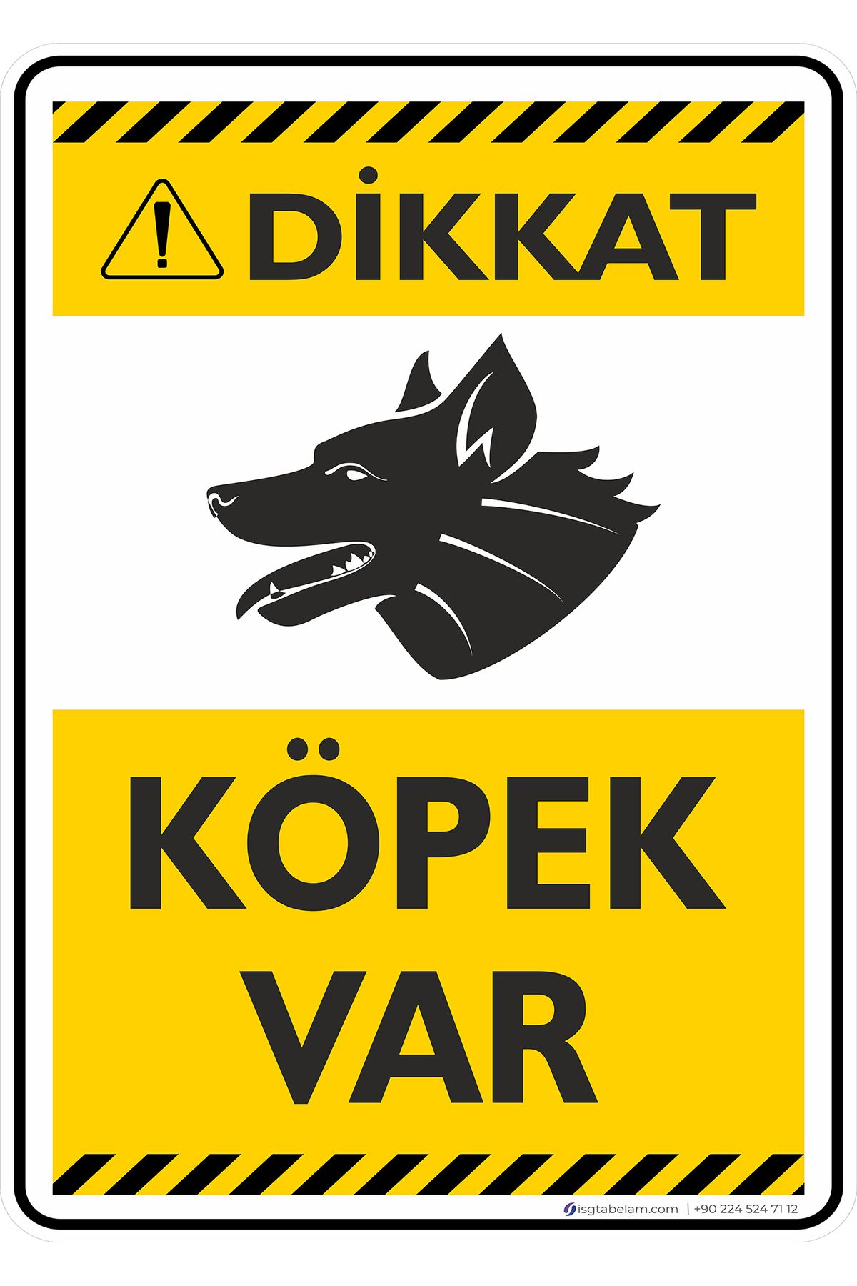 isgtabelam Dikkat Köpek Var!/V2/25x35cm/Etiket