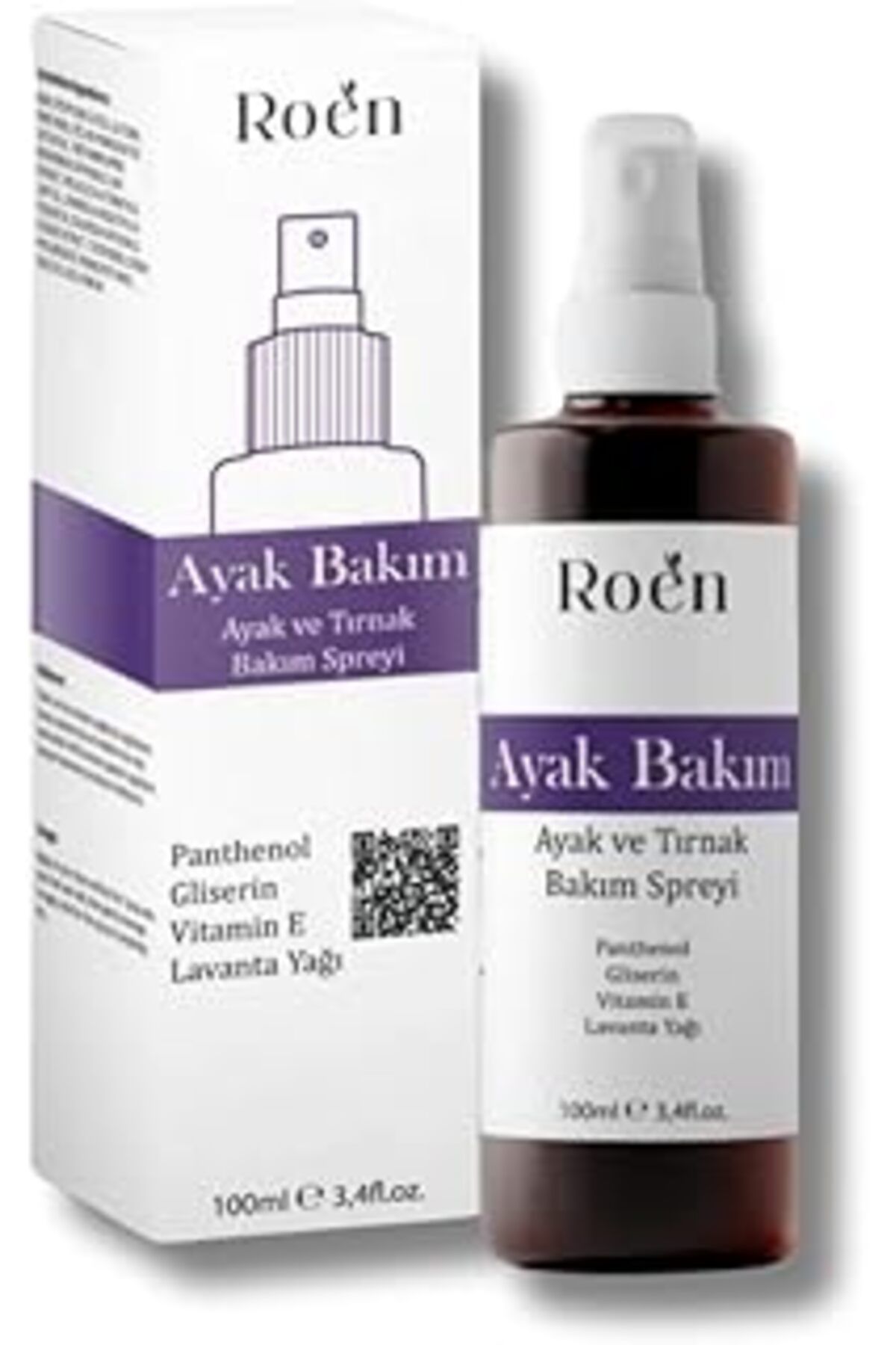 TBSProjects Roen Ayak Ve Tırnak Bakım Spreyi, Panthenol Ve Vitamin E İçerikli, Lavanta Yağlı, 100Ml