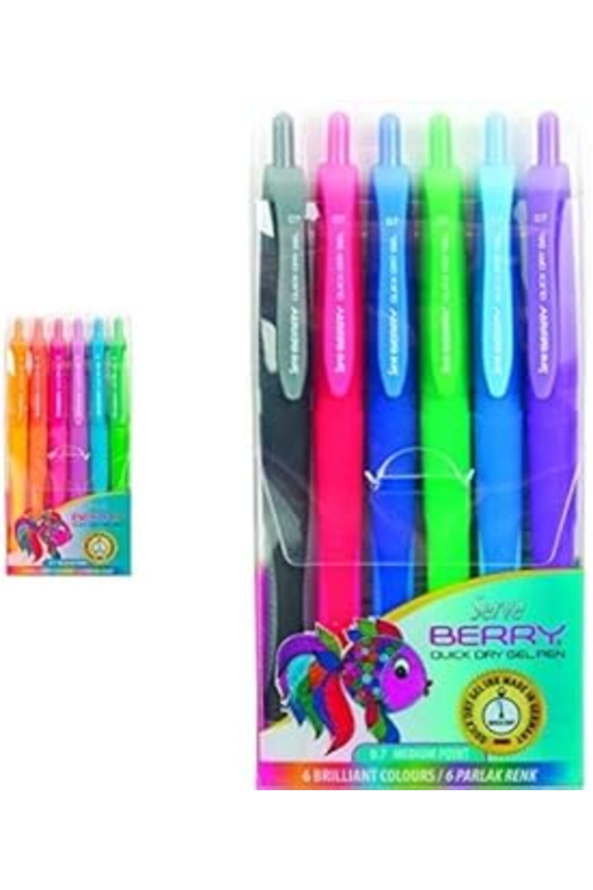 ASİTAN Serve Berry Jel Kalem 12 Renk Birada 6 Lı 2 Set Birarada