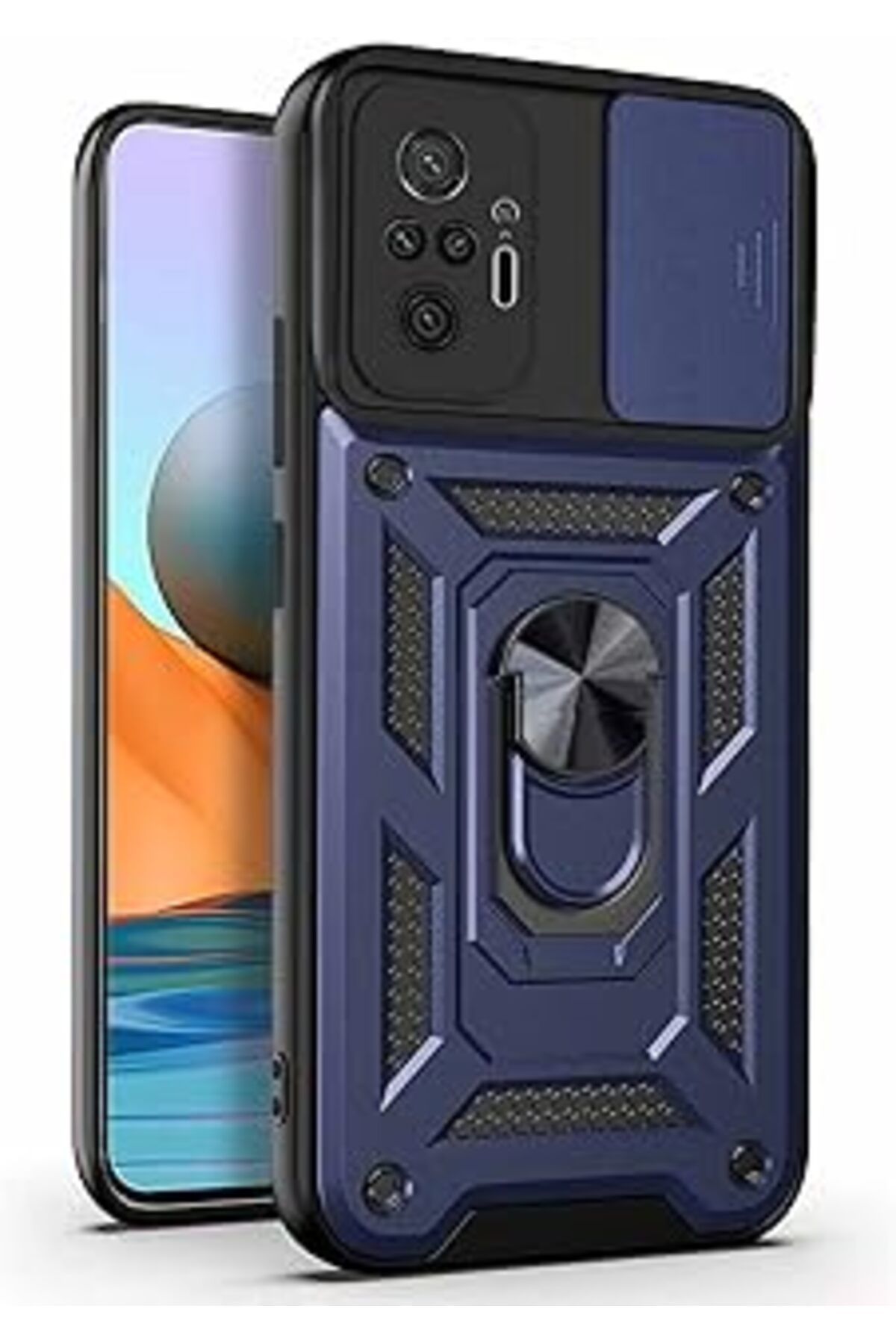 Qedii Microsonic Xiaomi Redmi Note 10 Pro Için Kılıf Impact Resistant Lacivert [redmi Note 10 Pro Ile Uyu