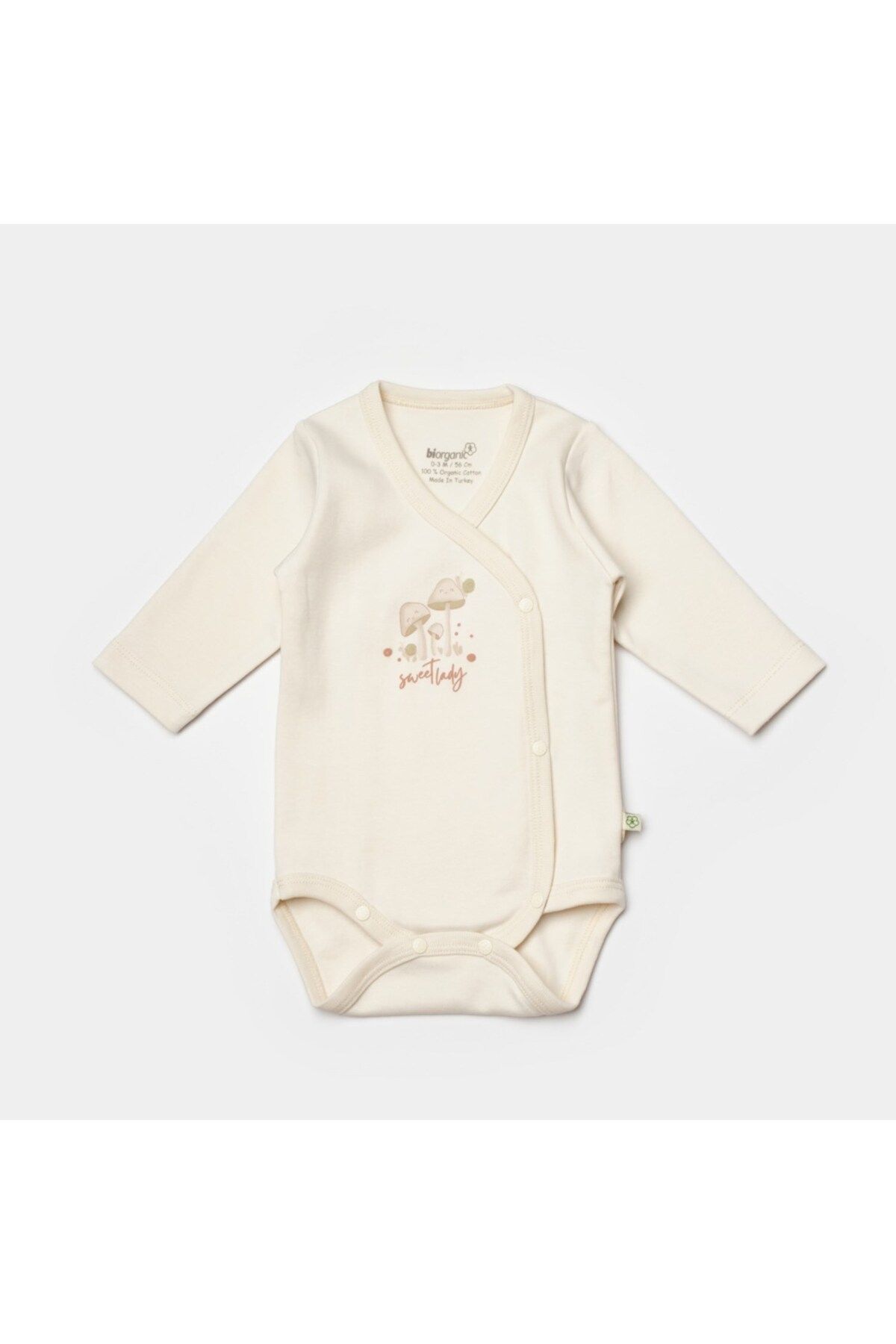 MBB ETİCARET Bibaby Biorganic Sweet Lady Bebek Body 56017 Light Beige