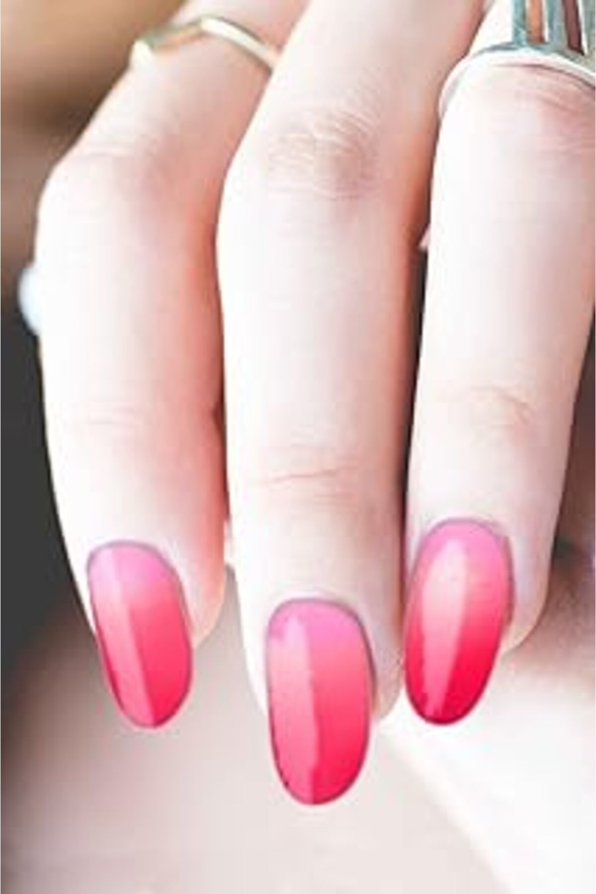 Qedii Artikel Pembe - Kırmızı Ombre Tırnak Dövmesi, Tırnak Tattoo, Nail Art, Tırnak Sticker, Nail Sticke