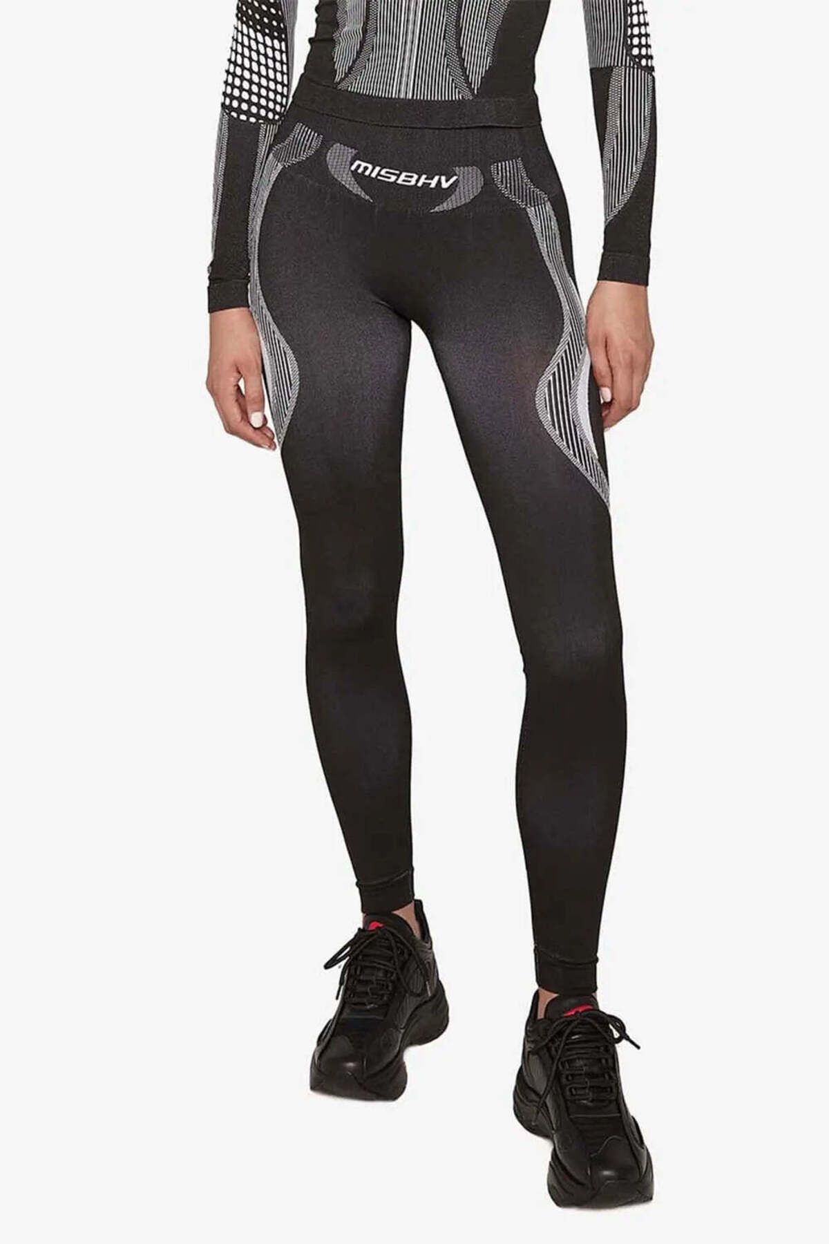 American Rag Cie Şık ve Rahat MISBHV Sport Leggings - Sürdürülebilir Siyah Beyaz Tasarım