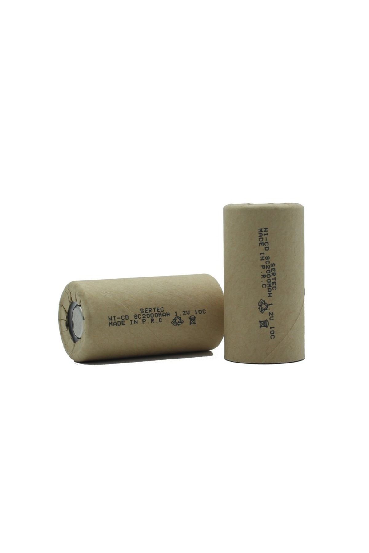 Skygo 1.2V Ni-Cd SC 2000 Mah Kağıt Şarjlı Pil 10C Başsız/Flat Head