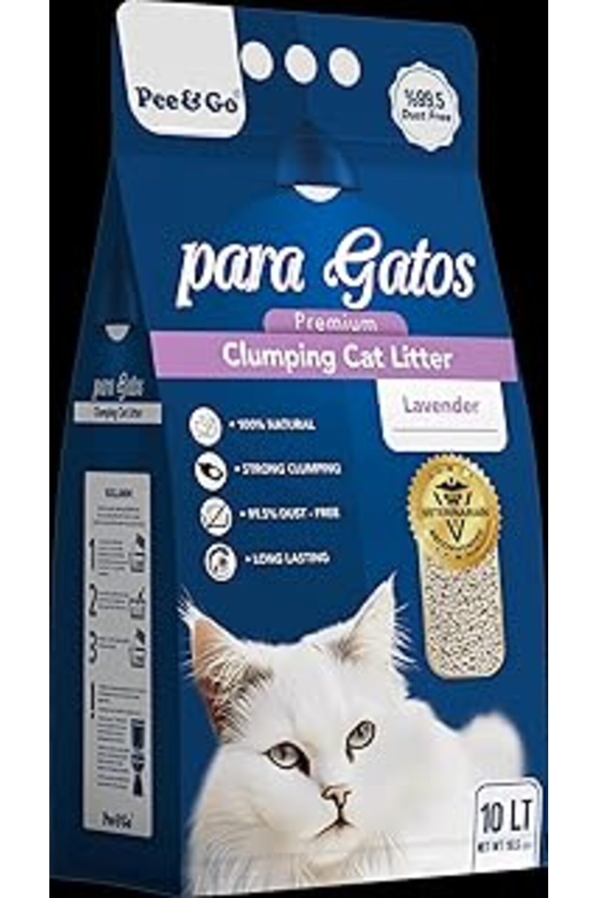 Mu Art Ahşap Glipet Paragatos Lavantalı İnce Taneli Kedi Kumu 10 Lt