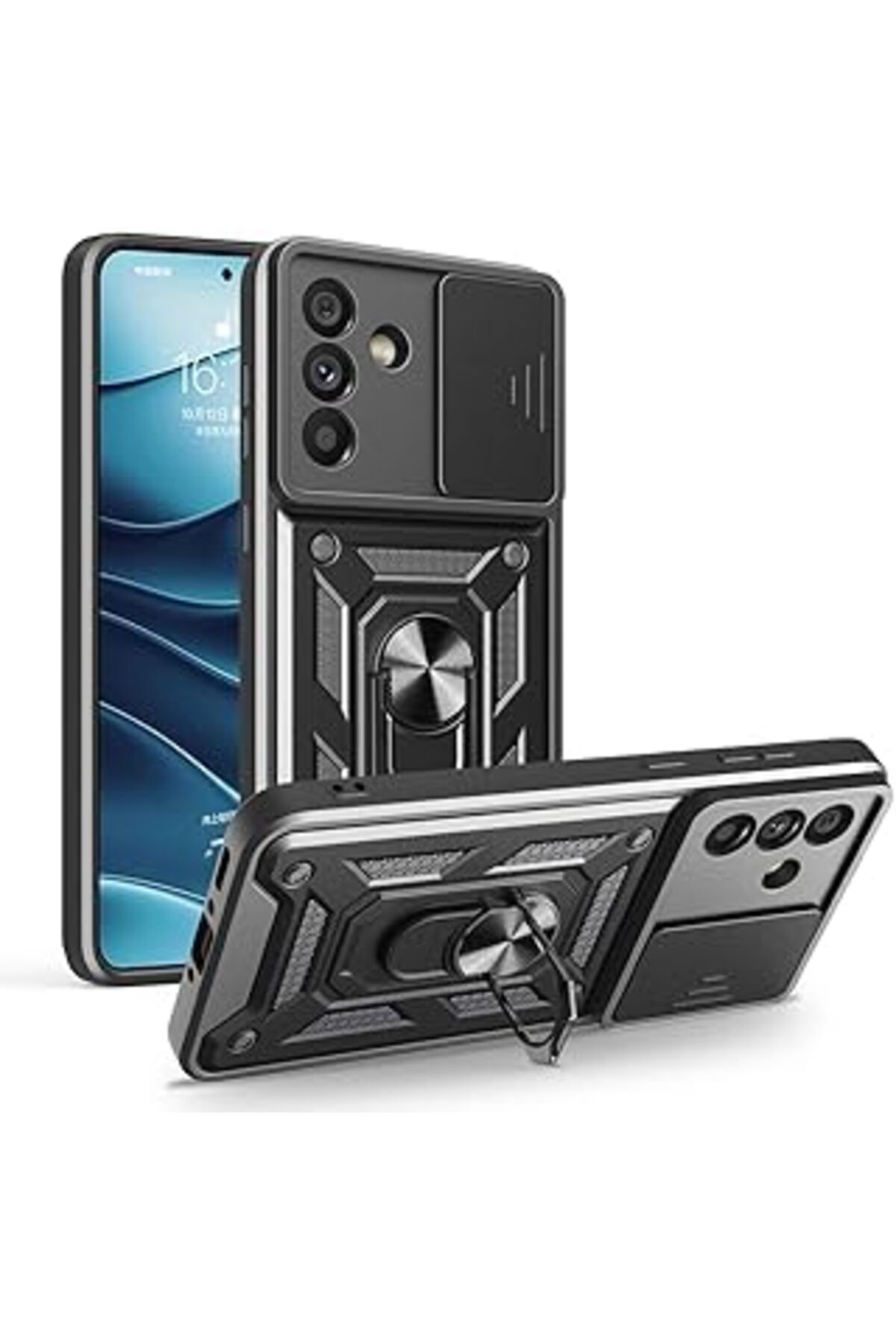 NETWORK ART Galaxy A56 İle Uyumlu Phoenixshield Sürgülü Sistem Kamera Korumalı Kapak Tam Koruma Manyetik Vega K