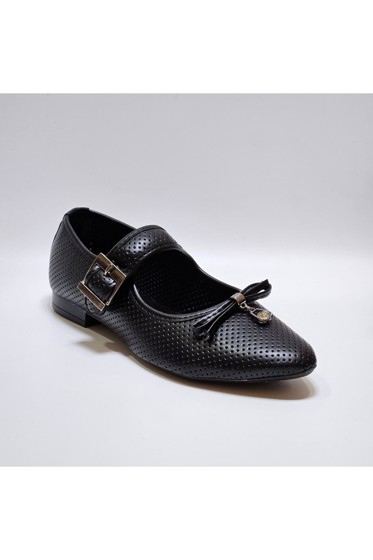 Registan Shoes Taşlı Tek Tokalı Gündelik Slip-On Kadın Babet Ayakkabı