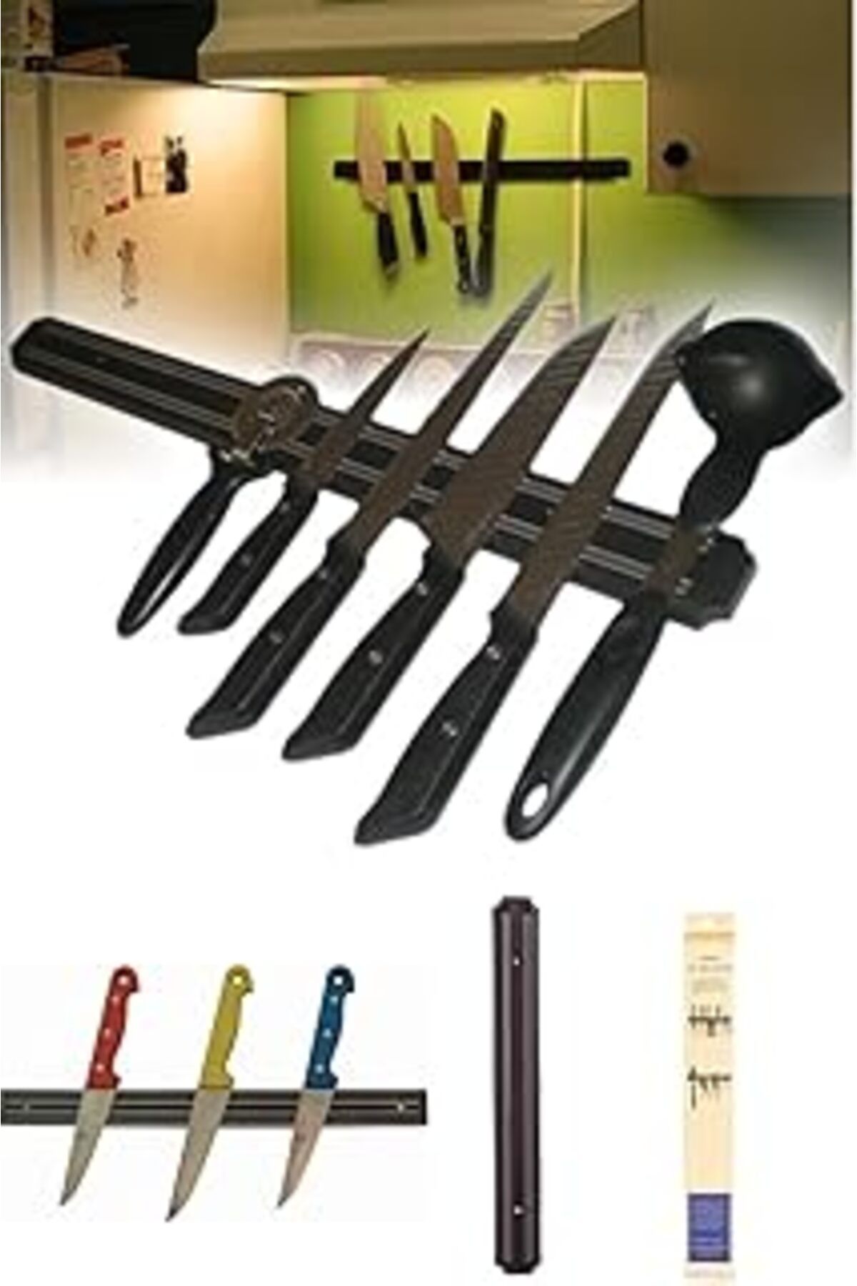 NETWORK ART 33 Cm Mıknatıslı Bıçak Tutucu Stand Bıçaklık Askı Stant 1410