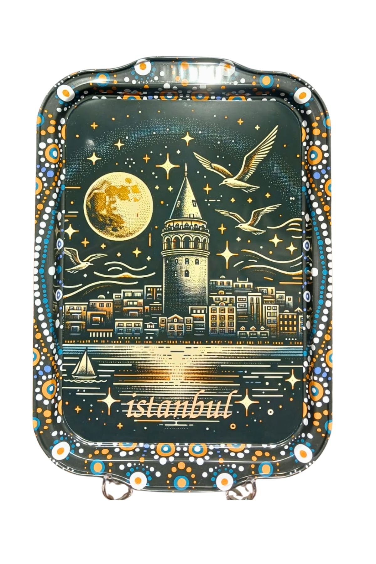 Koza Desenli 32x23 Renkli Tepsi