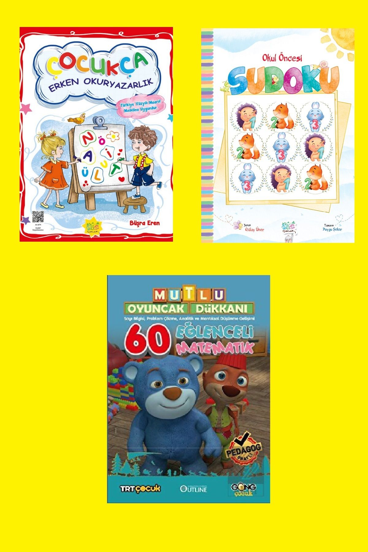 Ata Yayıncılık Ata Okul Öncesi Erken Okur Yazarlık + Sudoku + Eğlenceli Matematik