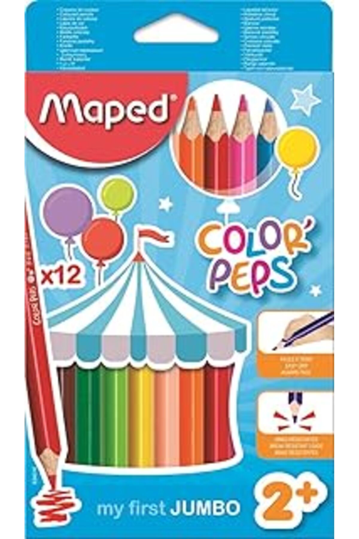 Genel Markalar Maped Color Peps Maxi Jumbo Kuru Boya 12 Rek (834010Zv)