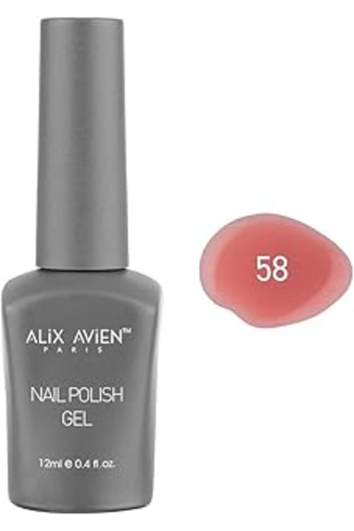 Pazarcan Alix Avien Pembe Kalıcı Oje 58-Yoğun Renk Veren Jel Oje 12 Ml-Nail Uv Gel Polish 58