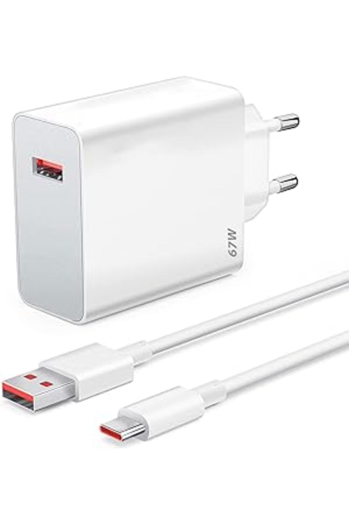 NETWORK ART Öz-el Xiaomi Uyumlu 67w Usb Adaptör Ve 1mt Usb Typec Kablo Şarj Seti