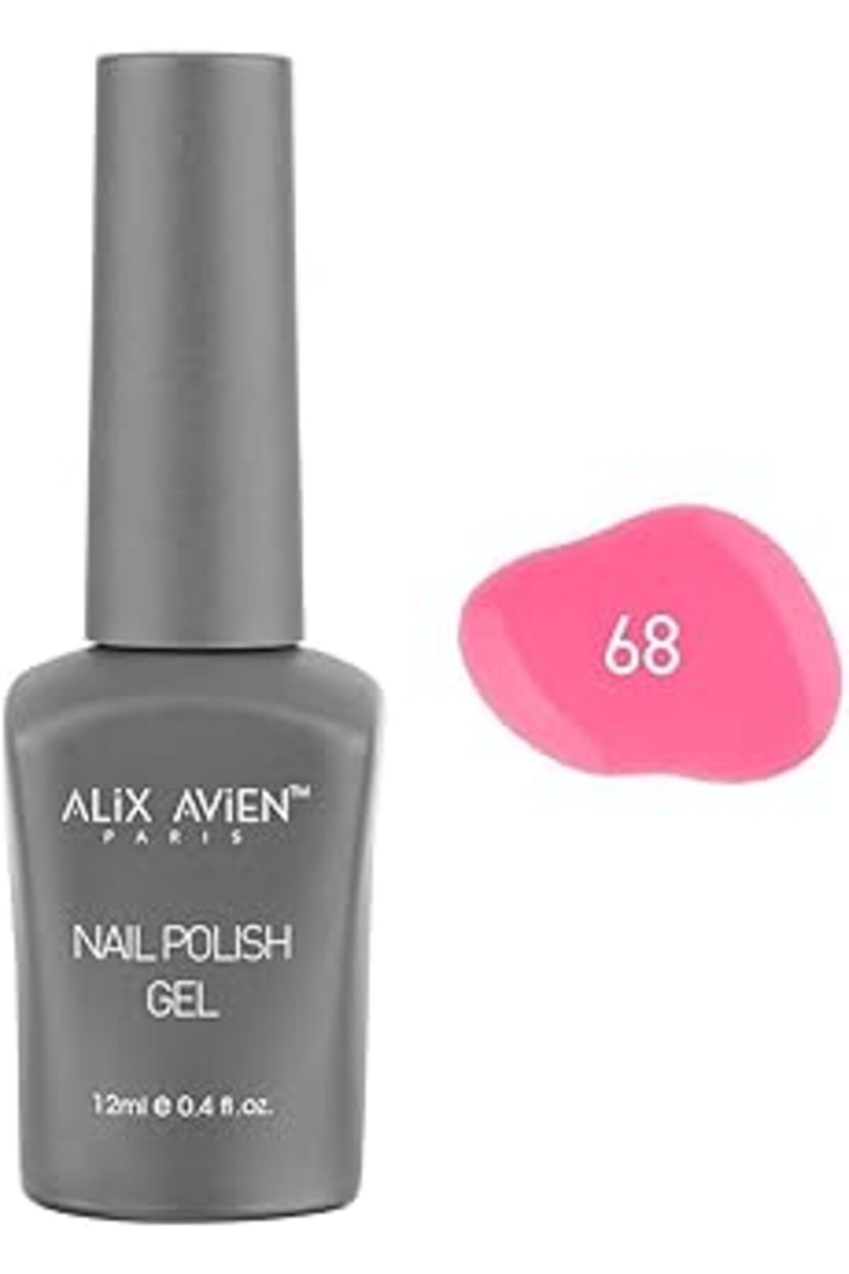 Qedii Alix Avien Pembe Kalıcı Oje 68-Yoğun Renk Veren Jel Oje 12 Ml-Nail Uv Gel Polish 68
