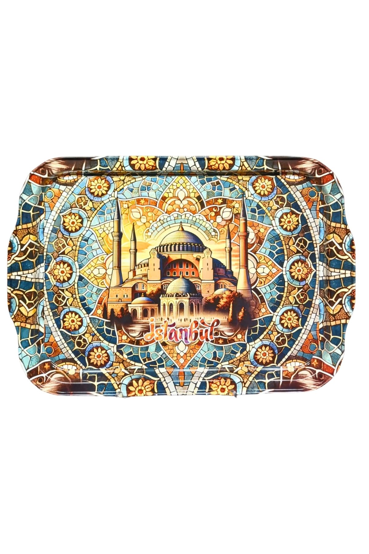 Koza Desenli 32x23 Renkli Tepsi