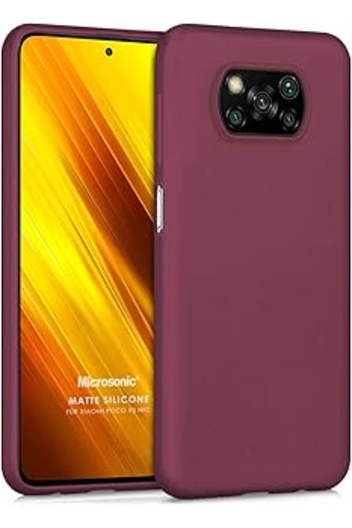 NETWORK ART Microsonic Matte Silicone Poco X3 Pro Kılıf Mor [Poco X3 Pro Ile Uyumlu Kılıf - Mor]