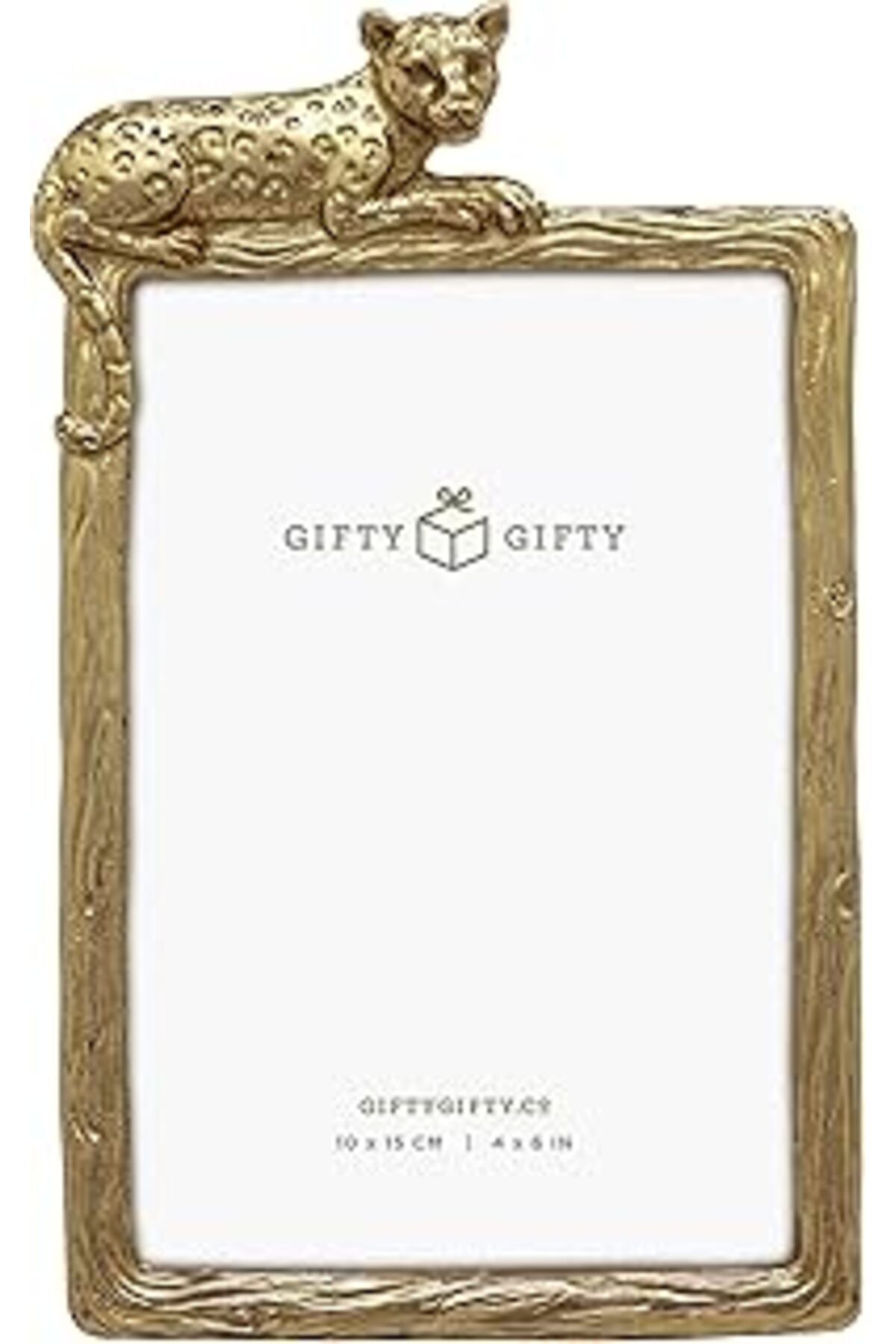 NETWORK ART Gifty Gifty Leopar Fotoğraf Çerçevesi / 10,16 X 15,24 Cm | Masa Üstlerinde Dikey Ekran Için | Ev De