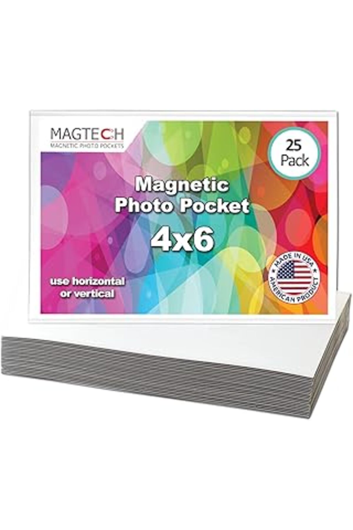 NETWORK ART Mag-Tech Magtech Manyetik Foto Pocket Çerçeve, Beyaz, 10,2 X 15,2 Cm Fotoğraflar, 25 Adet, Beyaz, 4