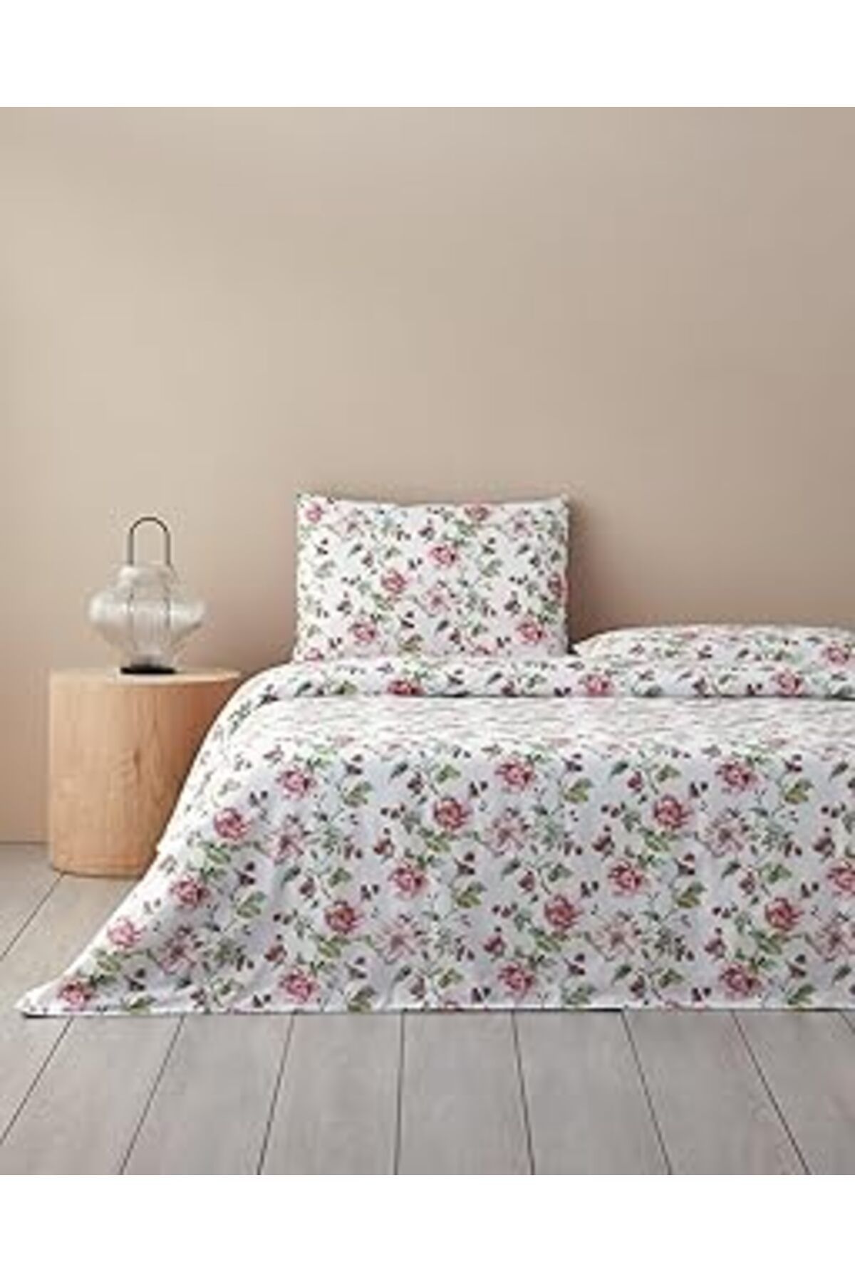 Qedii English Home Sparkling Flowers Tek Kişilik Nevresim Takımı Yeşil
