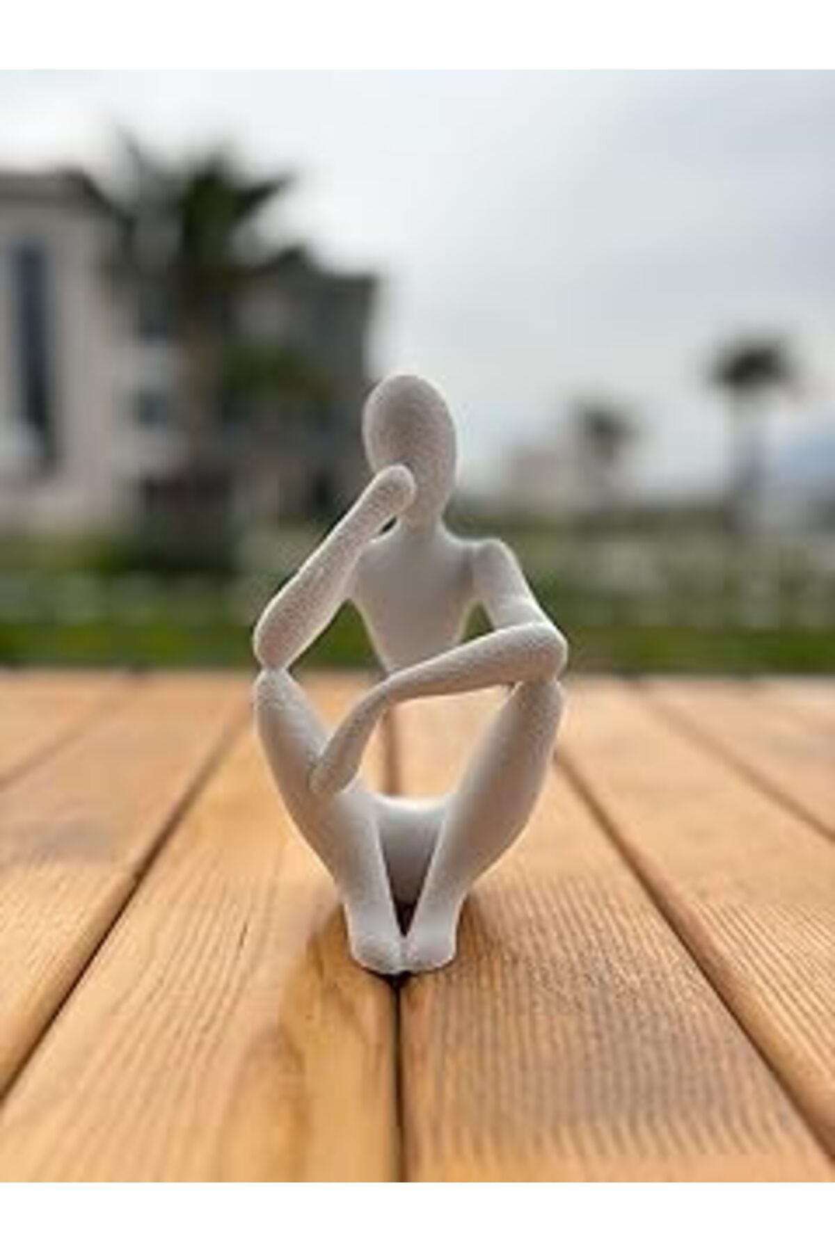 ASİTAN Düşünen Figür Dekoratif Heykel Soyut & Modern Sanat Biblo 17Cm