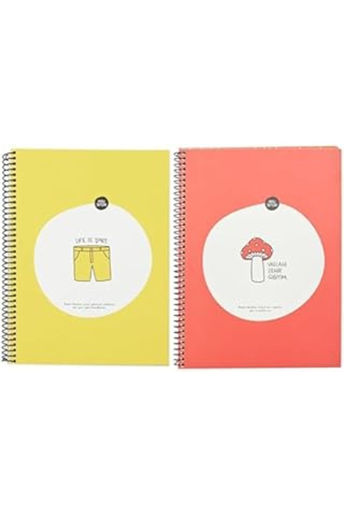 ASİTAN Hisli Şeyler 80 Yaprak Kareli Hafif Kağıt Stickerli Defter, (Şort+Zehir Gibiyim, 2'Li Paket), 18.5X
