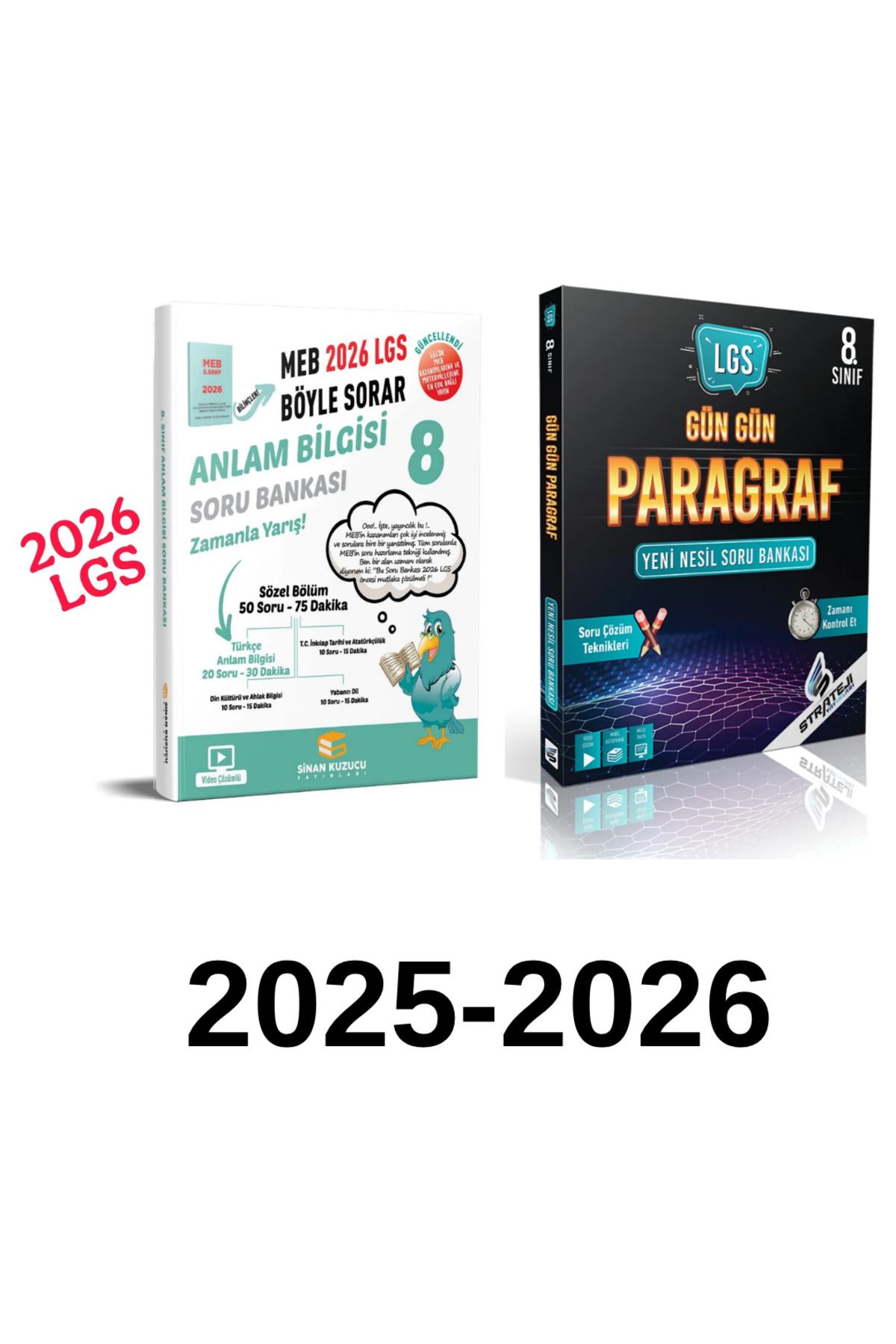 Strateji Yayınları 8.SINIF SİNAN KUZUCU ANLAM BİLGİSİ + STRATEJİ 8.SINIF GÜN GÜN PARAGRAF SET 2026
