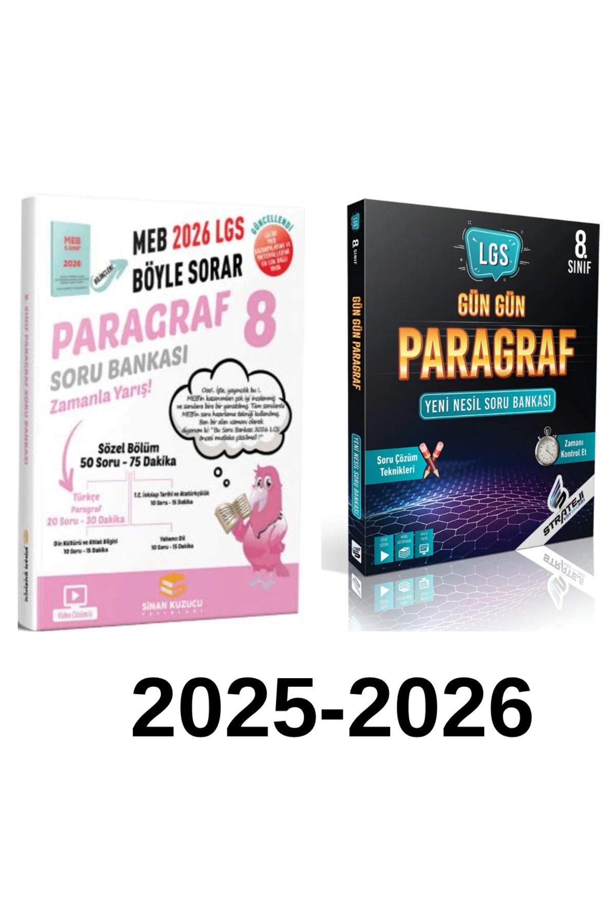 Strateji Yayınları 8.SINIF SİNAN KUZUCU PARAGRAF SORU BANKASI + STRATEJİ 8.SINIF GÜN GÜN PARAGRAF SET 2026