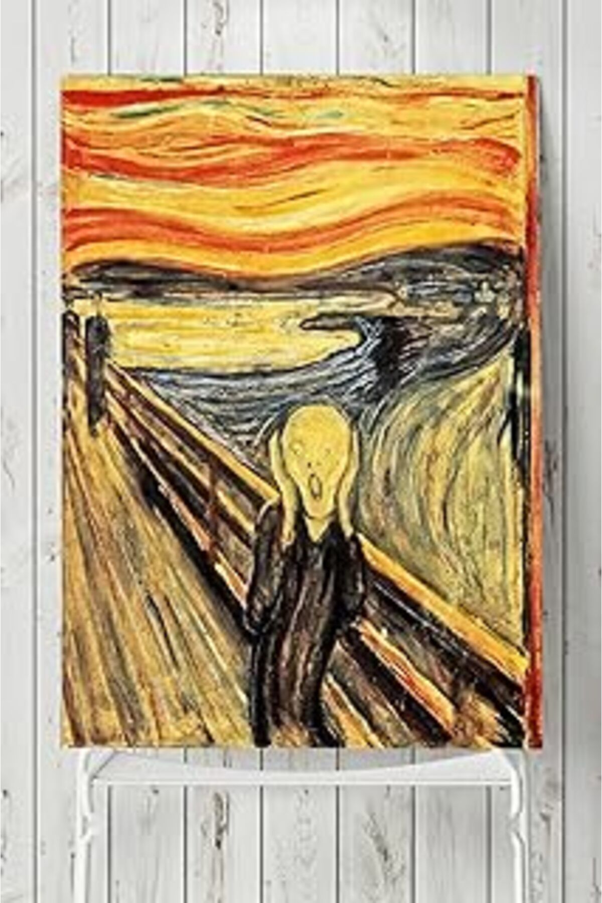 Mu Art Ahşap Postermanya (Pster3650) Edvard Munch - Çığlık Sanatsal Poster