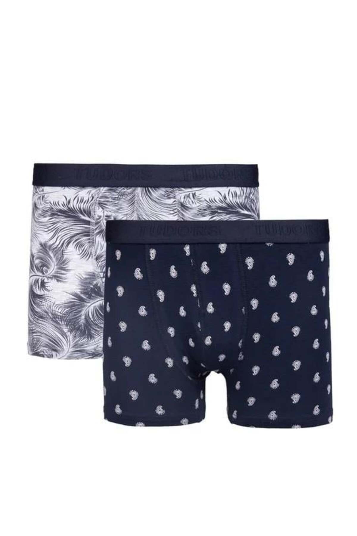 Tudors Erkek 10'lu Desenli Likralı Pamuklu Esnek Kumaş Premium Seri Boxer görsel 3