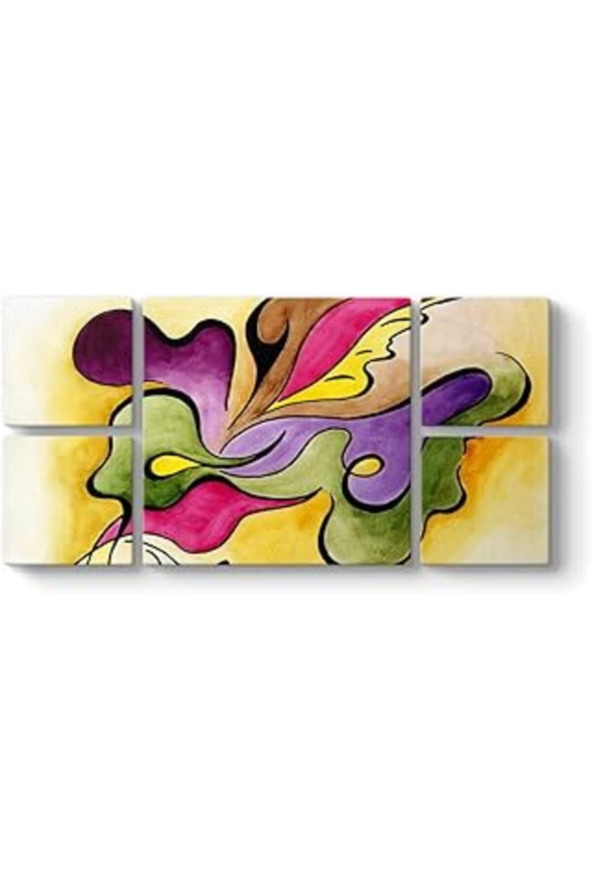 Mu Art Ahşap Tabloshop Malerei Soyut Tablo 166 X 83-5 Parçalı