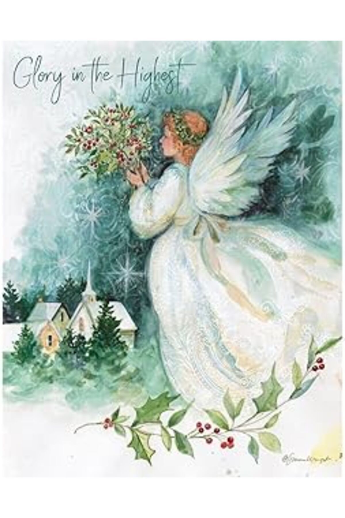 ASİTAN Lang 1004840 Noel Kartı, Noel Meleği, Hediye Kutusunda