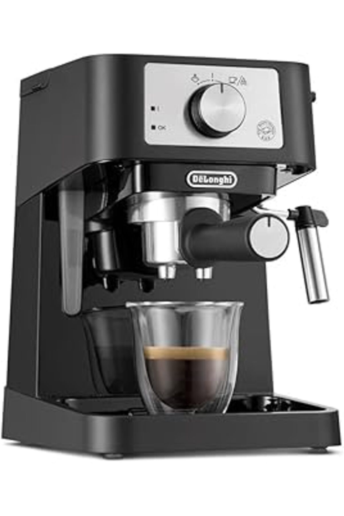 Mu Art Ahşap De'Longhi Manuel Kahve Makinesi Stilosa Ec260.W, 15 Bar Basınç, Cappuccino Sistemi, Otomatik Kapanm