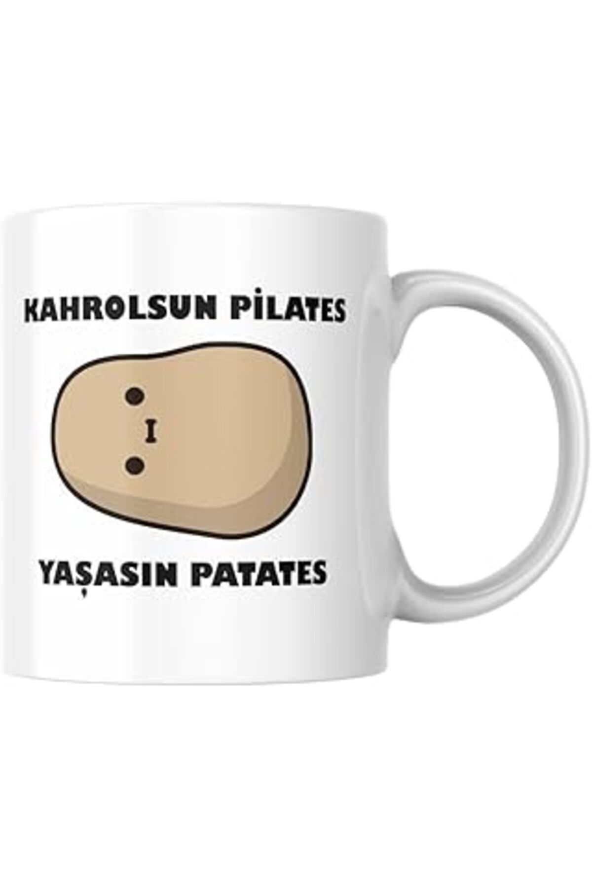 Pazarcan Yaşasın Patates Komik Baskılı Kupa Bardak Hediyelik Çay Kahve Kupası Coffee Mug