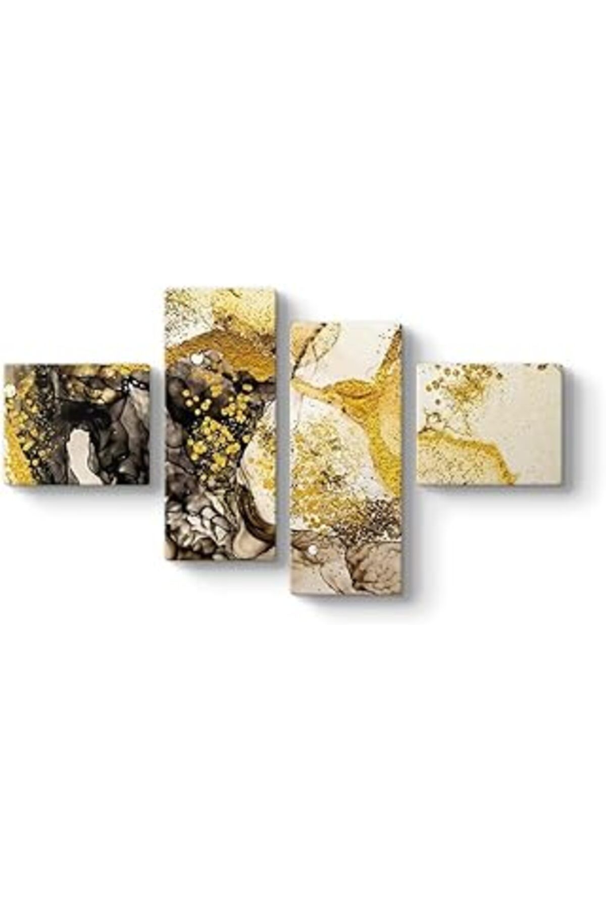 Pazarcan Tabloshop Gold Splash Kanvas Tablo 115 X 63-4 Parçalı