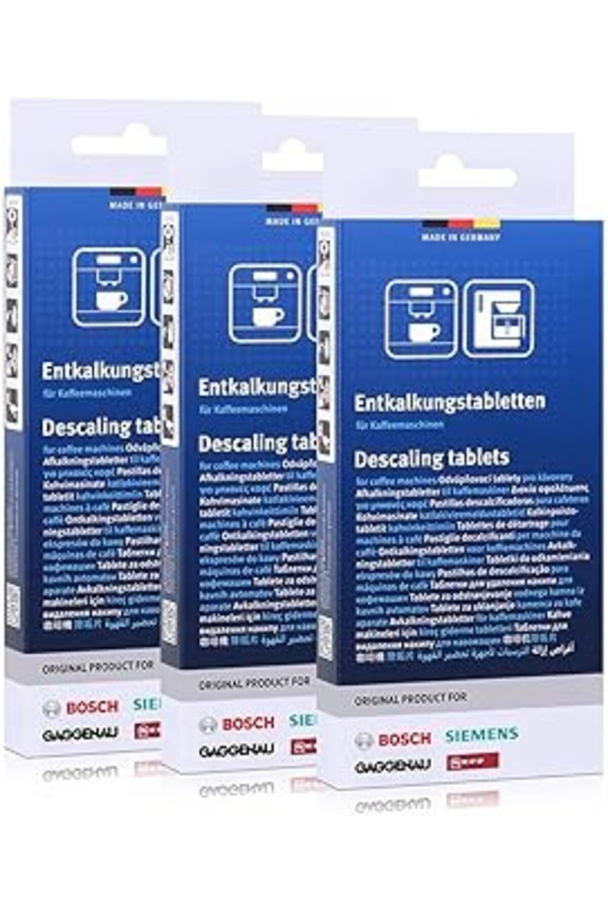 Mu Art Ahşap Bsh Entkalkungstabletten 3 Adet. 2 In 1 Calc + Protect Bosch Siemens Neff Gaggenau (3'Lü Paket)