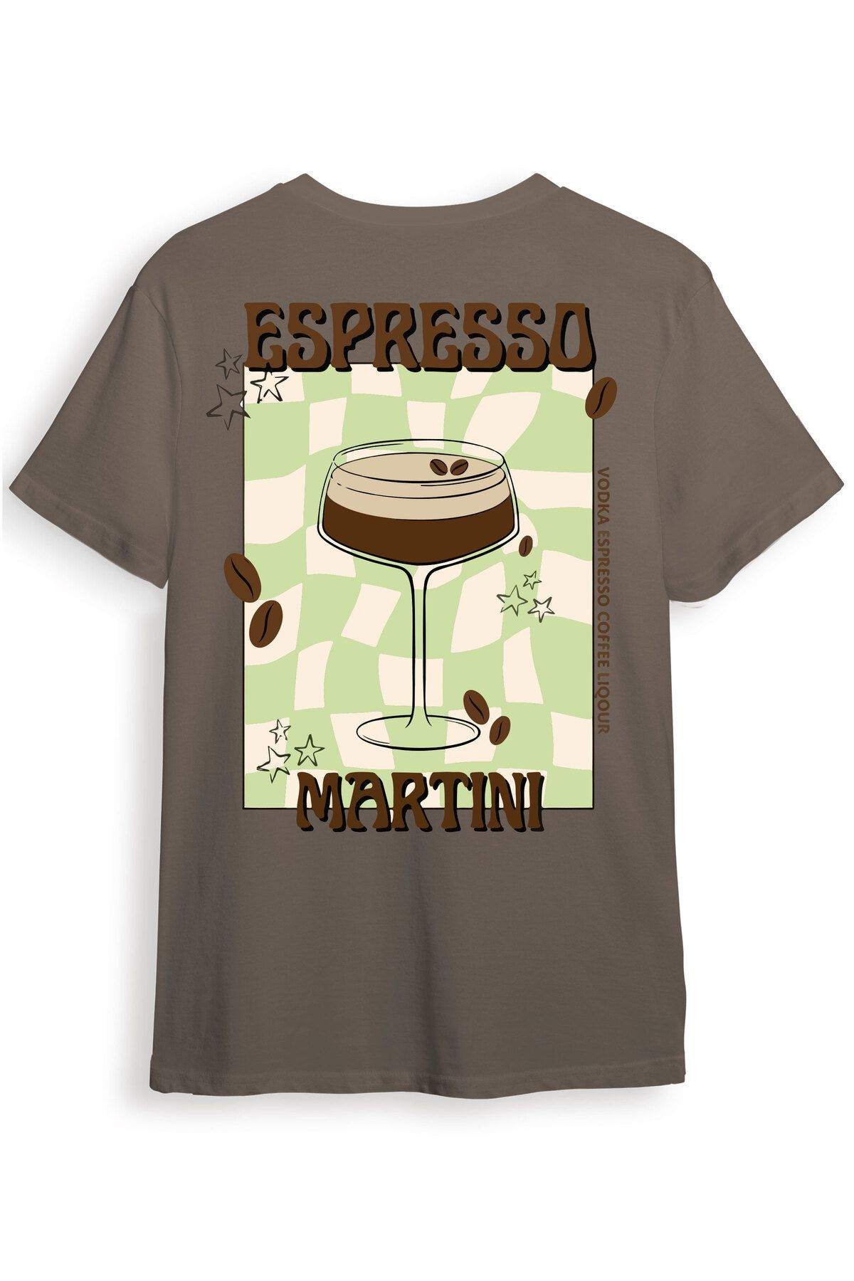 beloved.co Espresso Martini Kahve Kokteyli Tasarımlı %100 Pamuk Regular Fit T-Shirt