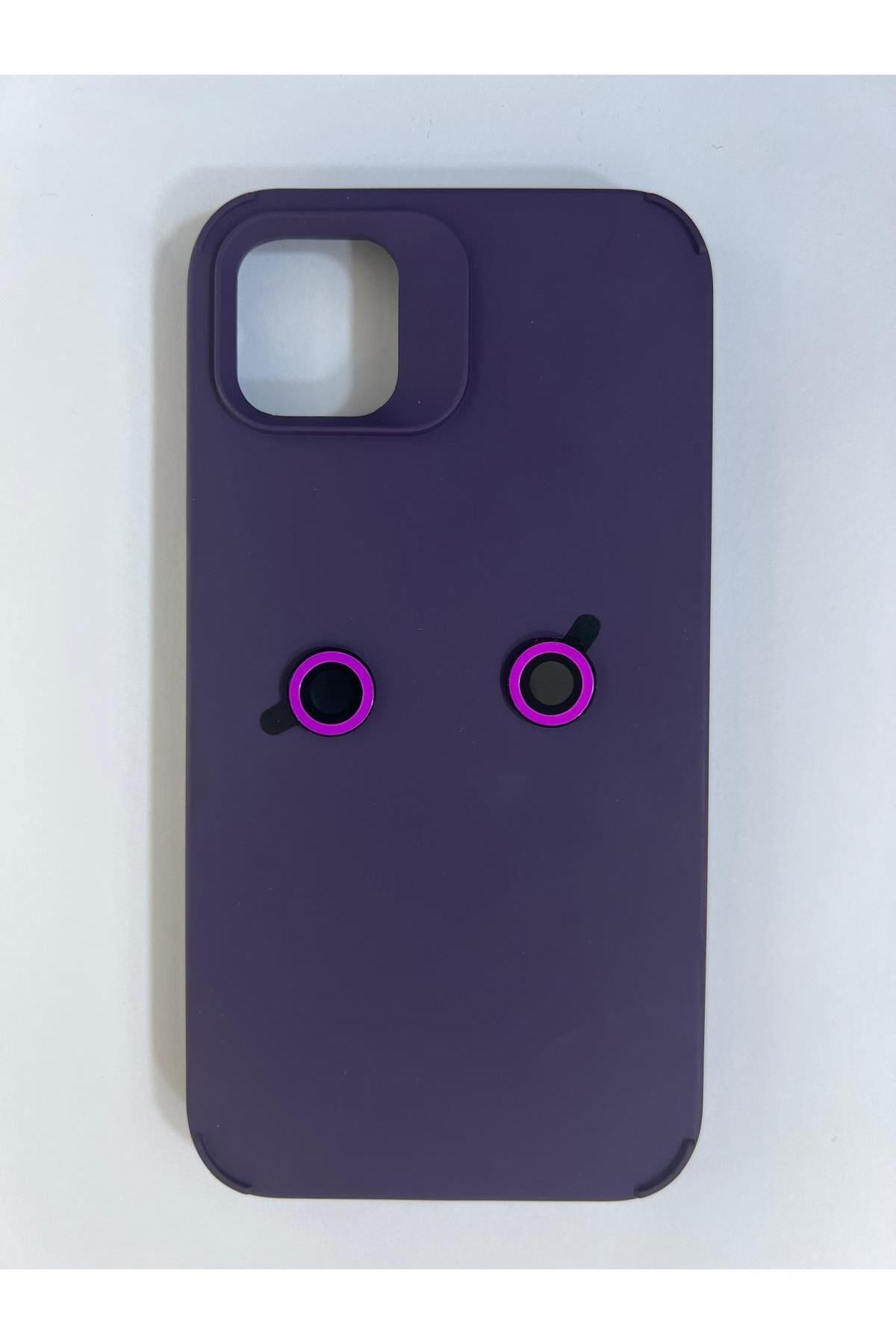 armorix İPHONE 11 MOR İÇİ SÜETLİ KAMERA KORUYUCULU SİLİKON KILIF