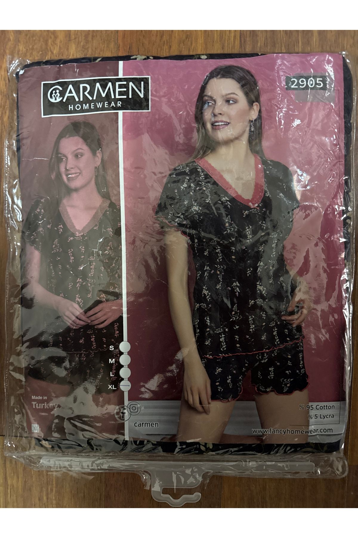 expermarket Genel markalar pijama takımı L beden şortlu yakası dantelli