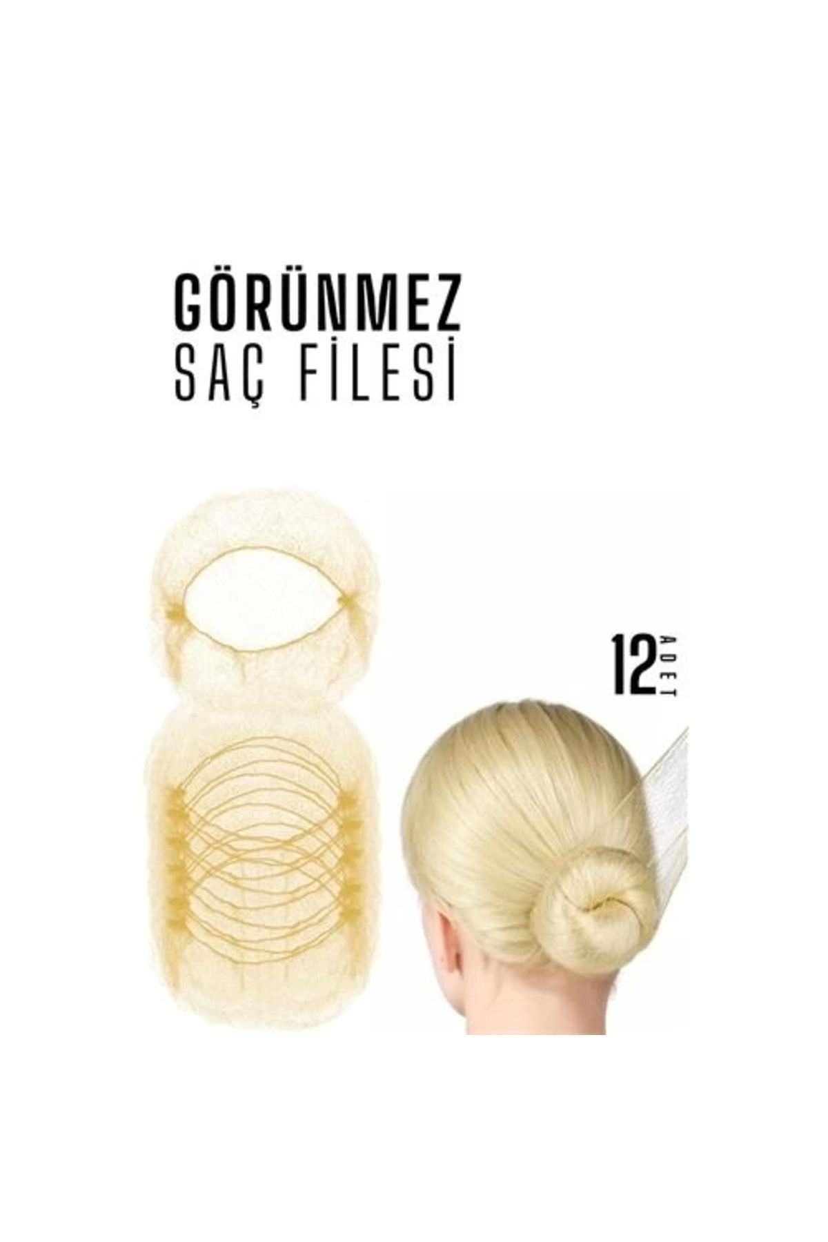 Generic SARI Saç Filesi Görünmez 12 ADET