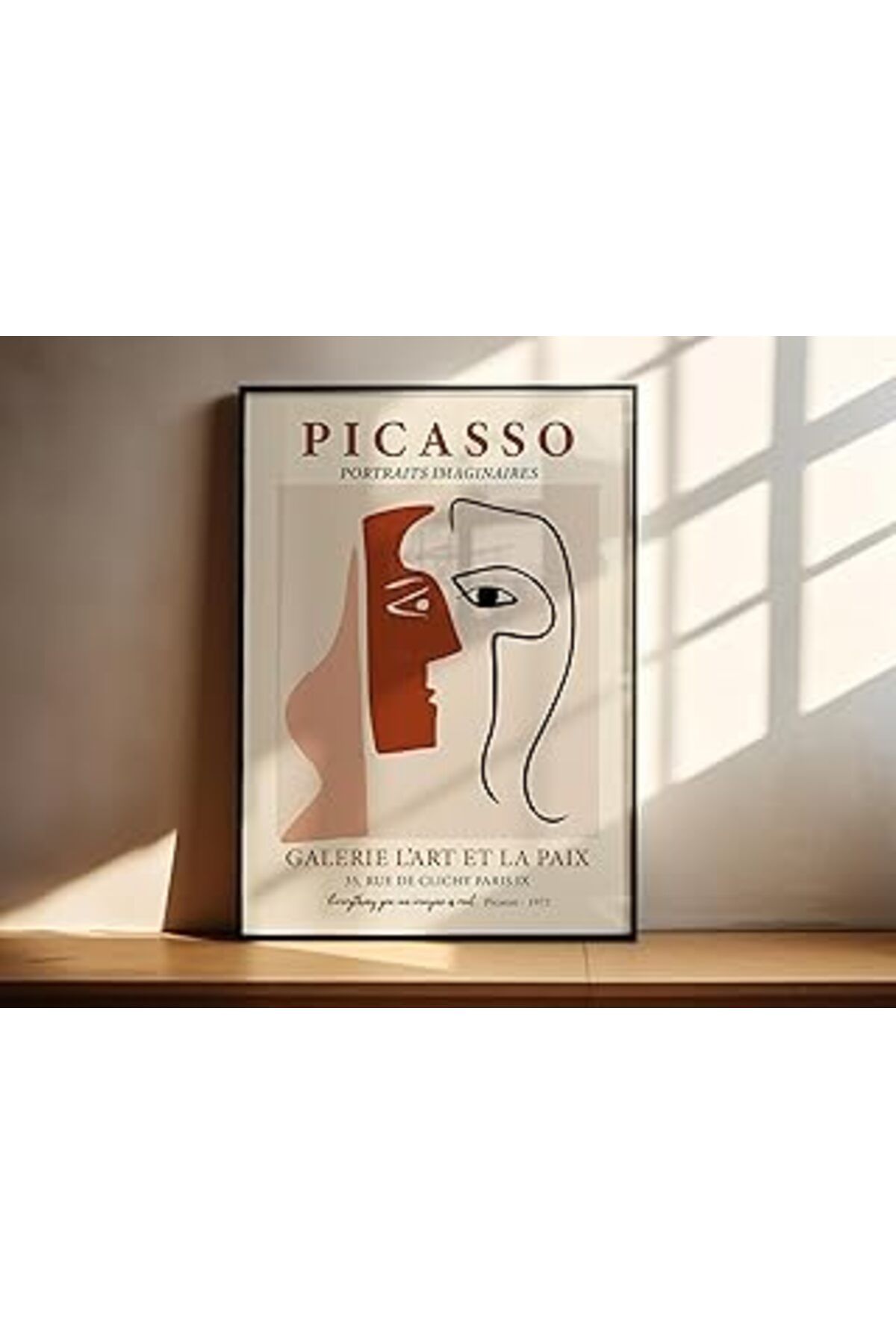 Mu Art Ahşap Fark Tanıtım Picasso Siyah Çerçeveli Poster (Picasso I)