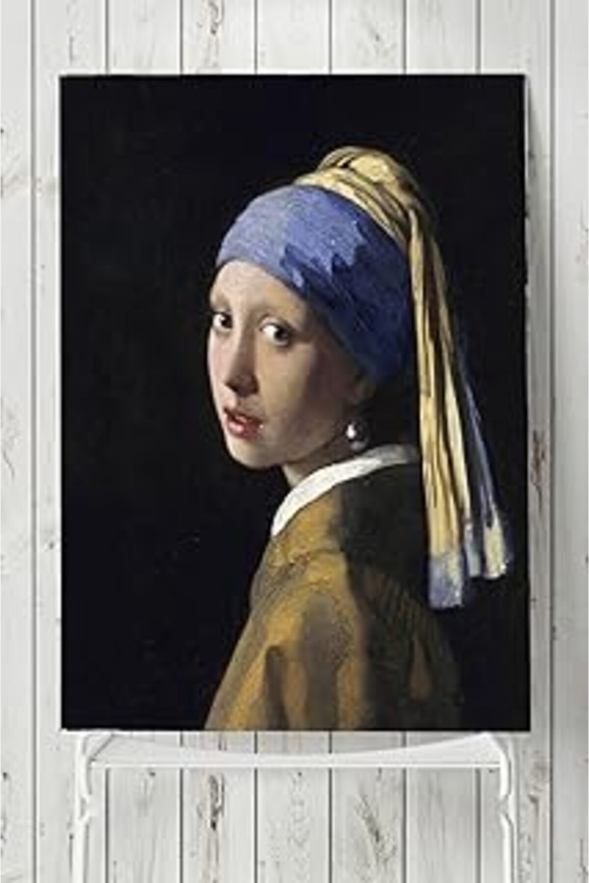 Mu Art Ahşap Postermanya (Pster5841) Johannes Vermeer - İnci Küpeli Kız Sanatsal Poster