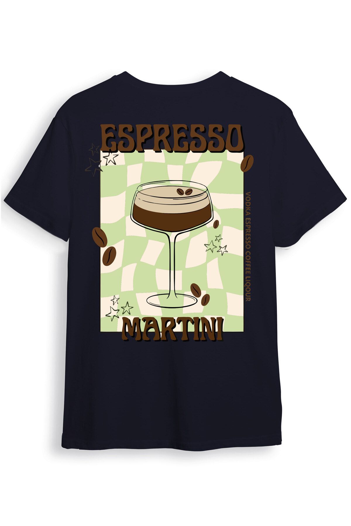 beloved.co Espresso Martini Kahve Kokteyli Tasarımlı %100 Pamuk Regular Fit T-Shirt