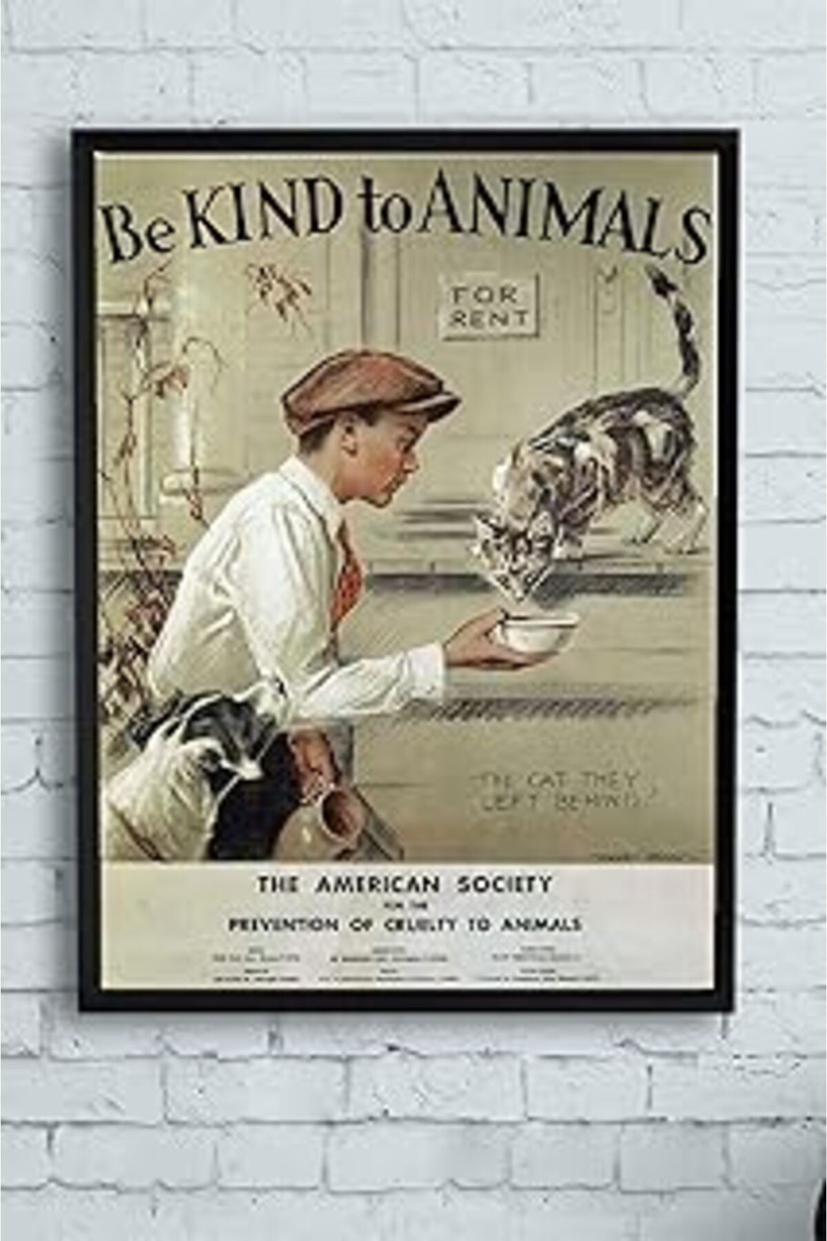 Pazarcan Postermanya (Pster9823) Animals Vintage Çerçeveli Tablo (30 X 40Cm)